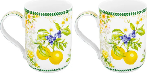 Изображение товара Кружка Elan Gallery New Bone China Лимоны / 420651_2 (2шт)
