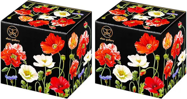 Изображение товара Кружка Elan Gallery New Bone China Маки / 420672_2 (2шт)
