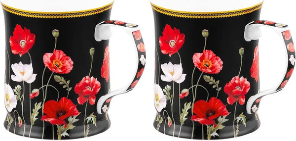 Изображение товара Кружка Elan Gallery New Bone China Маки / 420672_2 (2шт)