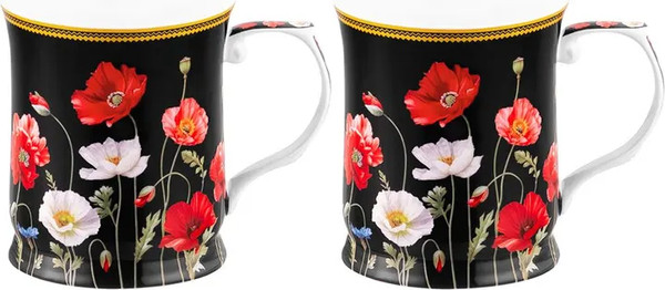 Изображение товара Кружка Elan Gallery New Bone China Маки / 420672_2 (2шт)