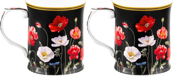 Изображение товара Кружка Elan Gallery New Bone China Маки / 420672_2 (2шт)