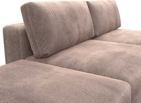 Изображение товара Комплект мягкой мебели Лига Диванов Лига-060 НПБ с пуфом / 129656 (велюр Tower 05 бежевый)