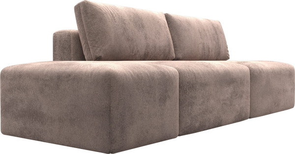 Изображение товара Комплект мягкой мебели Лига Диванов Лига-060 НПБ с пуфом / 129656 (велюр Tower 05 бежевый)