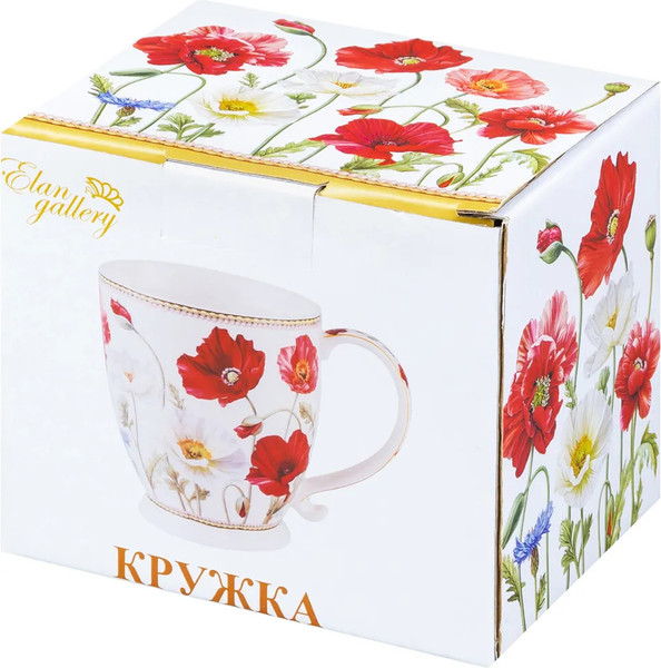 Изображение товара Кружка Elan Gallery New Bone China Маки / 420736