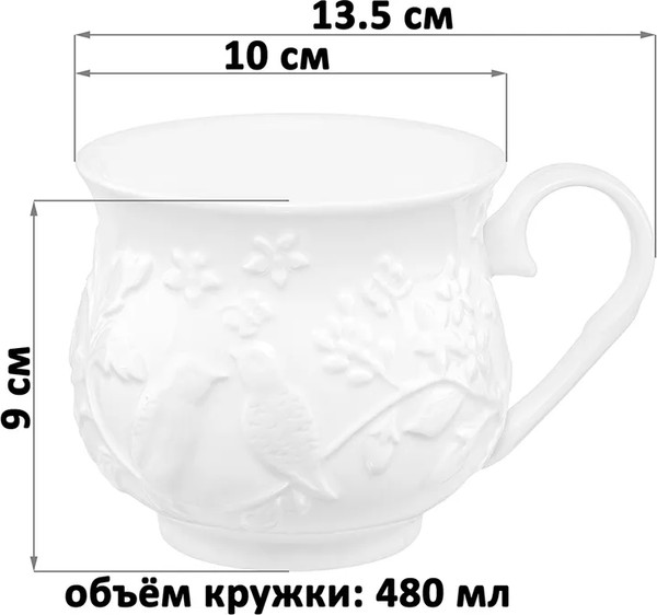 Изображение товара Набор кружек Elan Gallery Птички на ветке / 540959_2