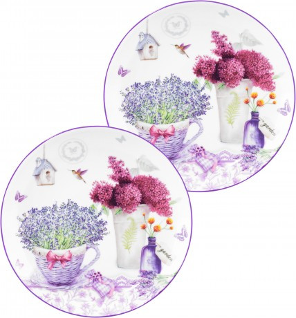 Изображение товара Набор тарелок Elan Gallery Лаванда / 420764 (New Bone China)