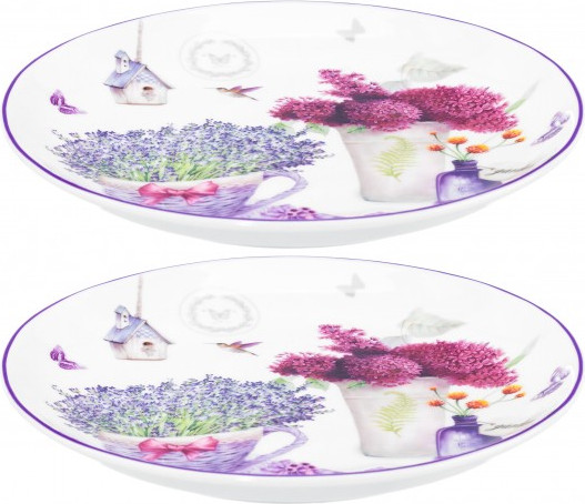 Изображение товара Набор тарелок Elan Gallery Лаванда / 420764 (New Bone China)