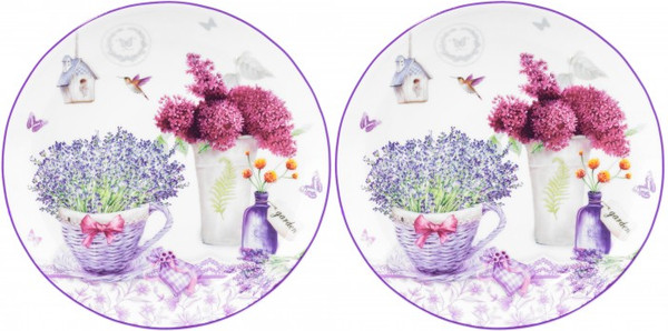 Изображение товара Набор тарелок Elan Gallery Лаванда / 420764 (New Bone China)