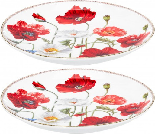 Изображение товара Набор тарелок Elan Gallery Маки / 420762 (New Bone China)