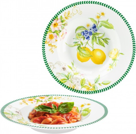 Изображение товара Набор тарелок Elan Gallery Лимоны / 420751 (New Bone China)