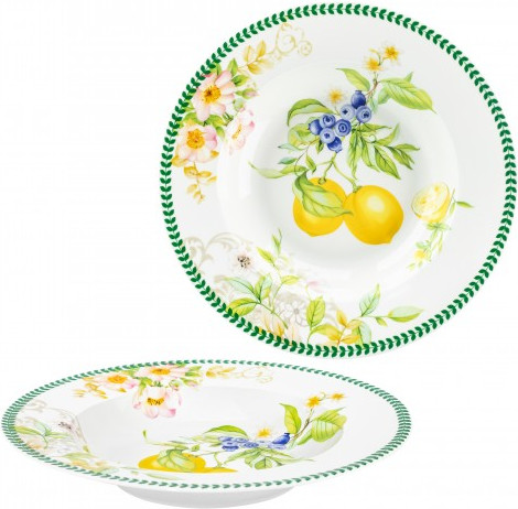 Изображение товара Набор тарелок Elan Gallery Лимоны / 420751 (New Bone China)