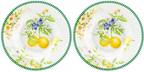 Изображение товара Набор тарелок Elan Gallery Лимоны / 420751 (New Bone China)