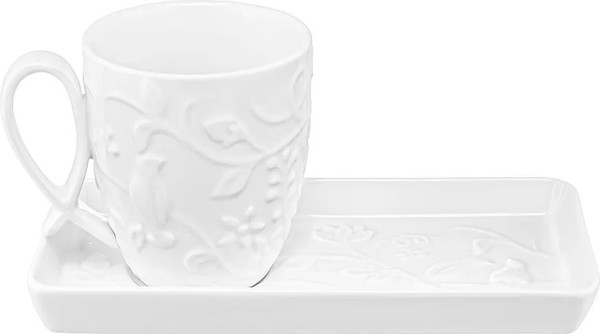 Изображение товара Кружка с блюдцем Elan Gallery Птички на ветке / 540936