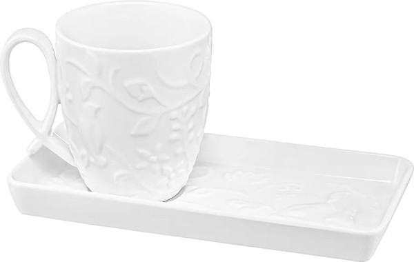 Изображение товара Кружка с блюдцем Elan Gallery Птички на ветке / 540936