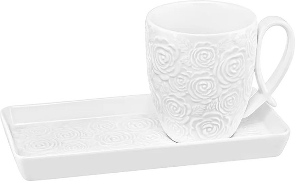 Изображение товара Кружка с блюдцем Elan Gallery Розы / 540937