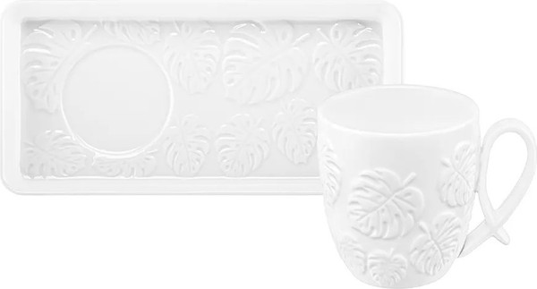 Изображение товара Кружка с блюдцем Elan Gallery Тропики / 540938