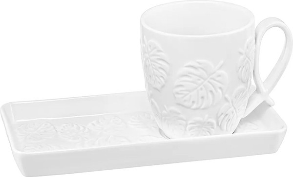 Изображение товара Кружка с блюдцем Elan Gallery Тропики / 540938