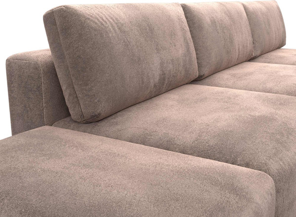 Изображение товара Комплект мягкой мебели Лига Диванов Лига-060 НПБ Лонг с пуфом / 129475 (велюр Tower 05 бежевый)