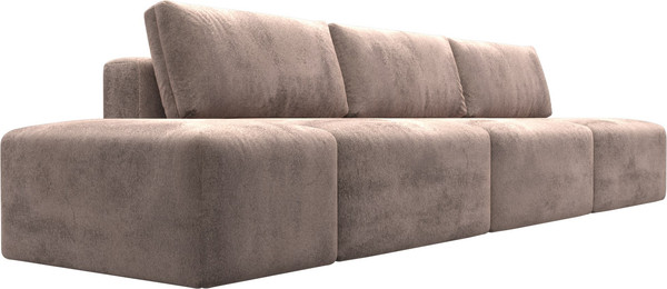 Изображение товара Комплект мягкой мебели Лига Диванов Лига-060 НПБ Лонг с пуфом / 129475 (велюр Tower 05 бежевый)