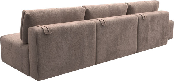 Изображение товара Комплект мягкой мебели Лига Диванов Лига-060 НПБ Лонг с пуфом / 129475 (велюр Tower 05 бежевый)