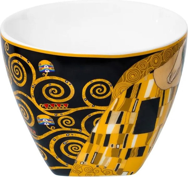 Изображение товара Чашка с блюдцем Elan Gallery Поцелуй на черном / 420729 (New Bone China)