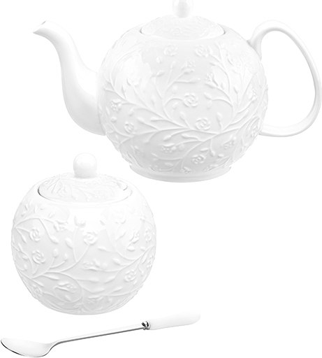 Изображение товара Чайный набор Elan Gallery Веточки-цветочки / 630062+2 