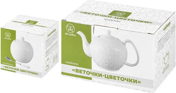 Изображение товара Чайный набор Elan Gallery Веточки-цветочки / 630062+2 