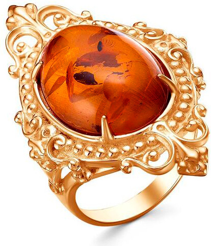 Изображение товара Кольцо Wolves Царский подарок Янтарь 1475 (р.17.5)
