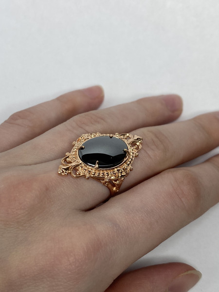 Изображение товара Кольцо Wolves Царский подарок Гематит 1484 (р.19)