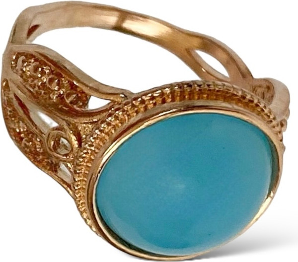 Изображение товара Кольцо Wolves Голубой агат 1490 (р.17.5)