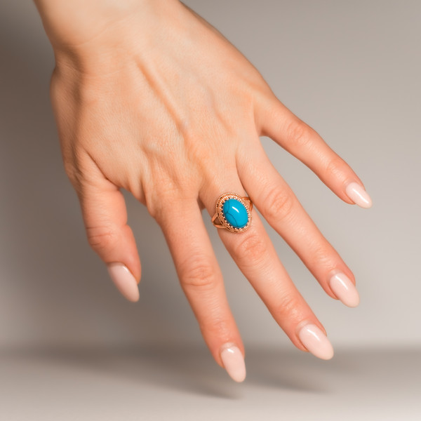 Изображение товара Кольцо Wolves Бирюза 1495 (р.18)