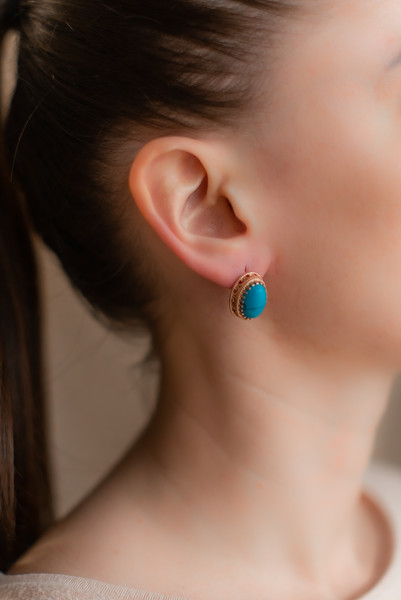 Изображение товара Серьги Wolves Бирюза 1507