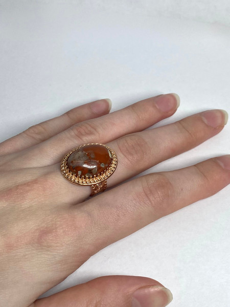 Изображение товара Кольцо Wolves Яшма 1514 (р.18)