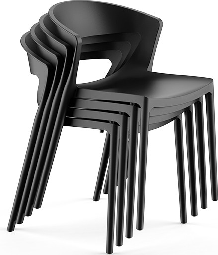 Изображение товара Стул пластиковый GreenTerra Evok (черный)