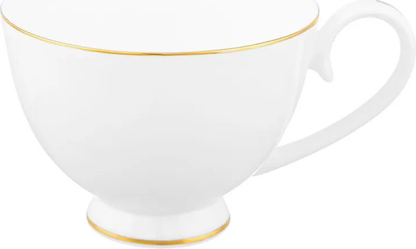 Изображение товара Чашка с блюдцем Elan Gallery Белая с золотом / 420743 (New Bone China)
