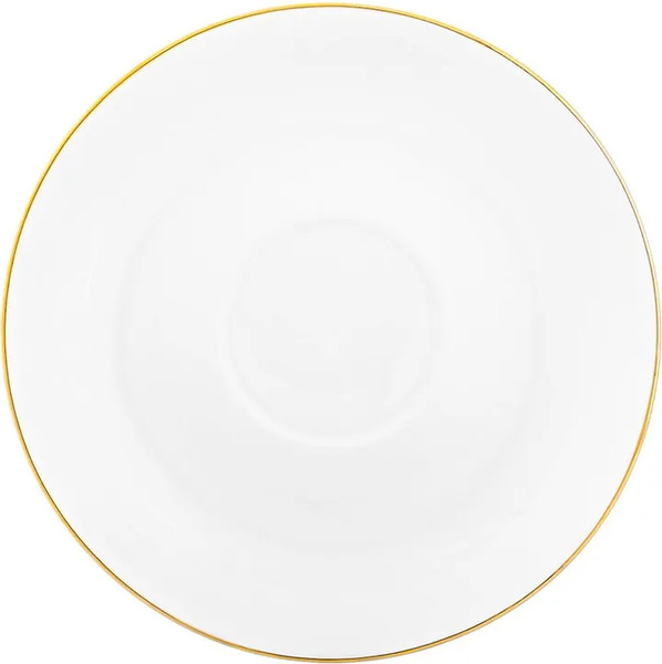 Изображение товара Чашка с блюдцем Elan Gallery Белая с золотом / 420743 (New Bone China)