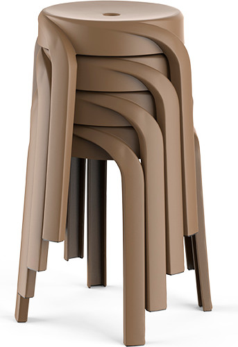 Изображение товара Табурет пластиковый GreenTerra Ecler (капучино)