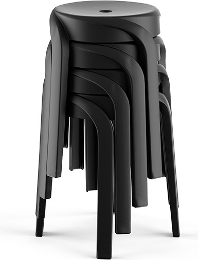 Изображение товара Табурет пластиковый GreenTerra Ecler (черный)