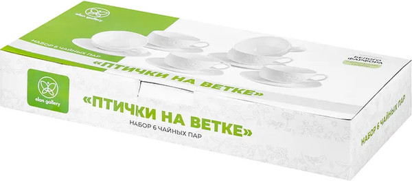 Изображение товара Набор для чая/кофе Elan Gallery Птички на ветке / 540930