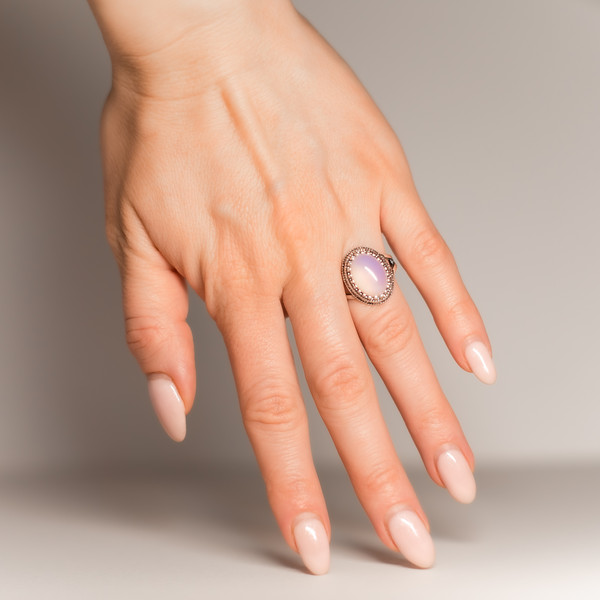 Изображение товара Кольцо Wolves Лунный камень 1609 (р.18)