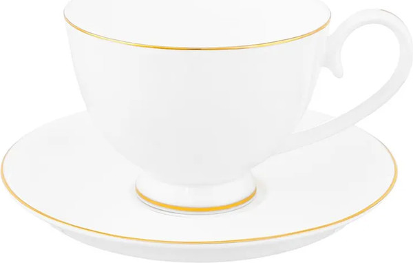 Изображение товара Набор для чая/кофе Elan Gallery Белая с золотом / 420761 (New Bone China)