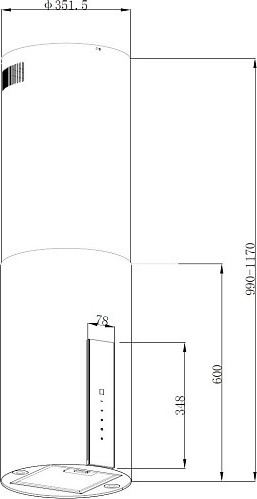 Изображение товара Вытяжка коробчатая Korting KHA 35808 DX Cylinder