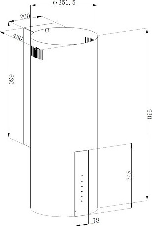 Изображение товара Вытяжка коробчатая Korting KHC 35969 DX Cylinder