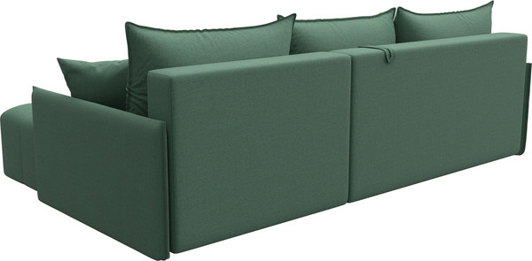 Изображение товара Диван угловой Лига Диванов Лига-054 НПБ угол универсальный / 129026 (рогожка Амур 11 зеленый)