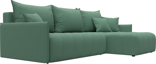 Изображение товара Диван угловой Лига Диванов Лига-054 НПБ угол универсальный / 129026 (рогожка Амур 11 зеленый)