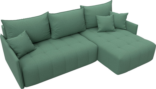 Изображение товара Диван угловой Лига Диванов Лига-054 НПБ угол универсальный / 129026 (рогожка Амур 11 зеленый)