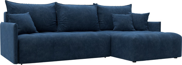Изображение товара Диван угловой Лига Диванов Лига-054 НПБ угол универсальный / 129053 (велюр Brut 11 синий)