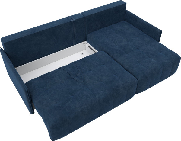 Изображение товара Диван угловой Лига Диванов Лига-054 НПБ угол универсальный / 129053 (велюр Brut 11 синий)