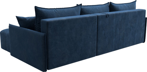 Изображение товара Диван угловой Лига Диванов Лига-054 НПБ угол универсальный / 129053 (велюр Brut 11 синий)
