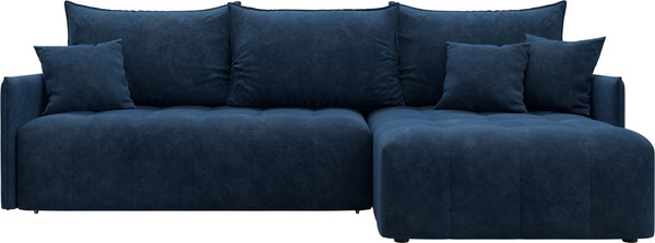 Изображение товара Диван угловой Лига Диванов Лига-054 НПБ угол универсальный / 129053 (велюр Brut 11 синий)